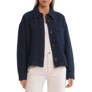 BAGATELLE Textured Blue Denim Shirt Jacket Shacket Size M